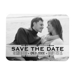 Minimalistisches Save the Date einfaches Hochzeits Magnet