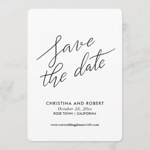 Minimalistisches Save the Date handgeschriebenes