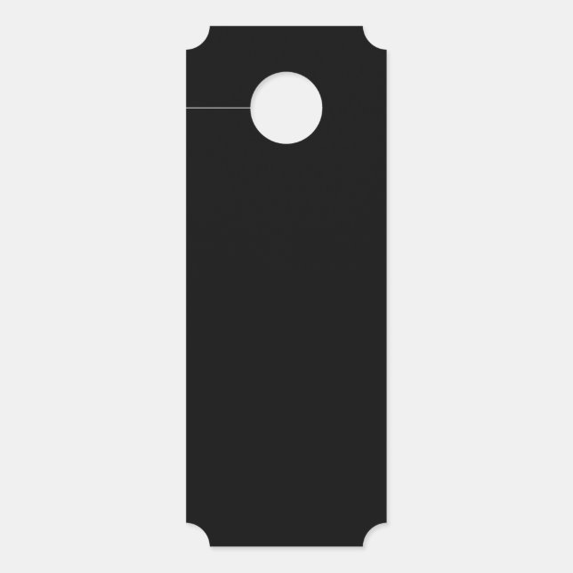 Minimalistisches Schild mit schwarzer Heckklappe (Vorderseite)