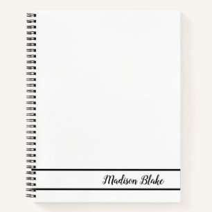 Minimalistisches Schlicht-White-Notebook Notizbuch