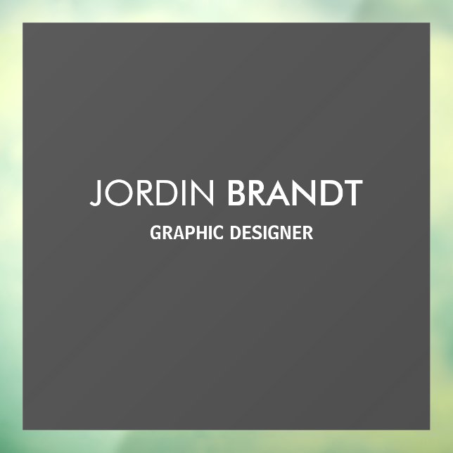 Minimalistisches, schlichtes Geschäft Fensteraufkleber (Blatt 3)