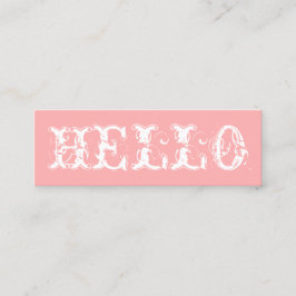 Minimalistisches, schlichtes, modernes Pastellrosa Mini Visitenkarte