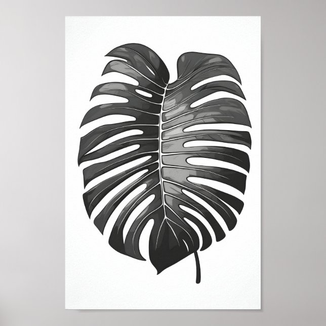 Minimalistisches, schönes Monsteralbum Poster (Vorne)