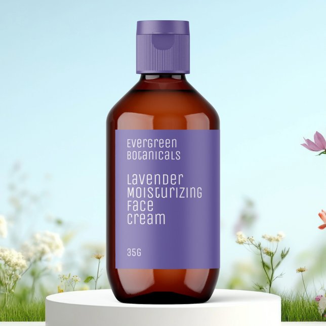 minimalistisches Schönheitslabel - lila und weiß (Von Creator hochgeladen)