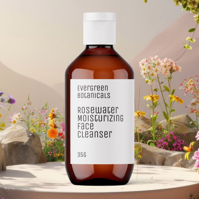 minimalistisches Schönheitslabel - weiß und schwar (Von Creator hochgeladen)