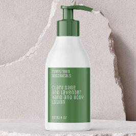 minimalistisches Schönheitsprodukt-Label - grün un Rechteckiger Aufkleber