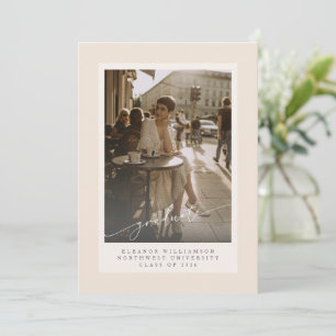 Minimalistisches Schrift-Blush-Overlay-Foto-Abschl Ankündigung