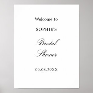 Minimalistisches Schriftzug-Brautabschied-Willkomm Poster