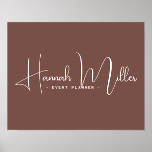 Minimalistisches Schriftzug-Unternehmen   Benutzer Poster