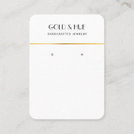 Minimalistisches Schwarz-Gold-Ohrring-Display Visitenkarte