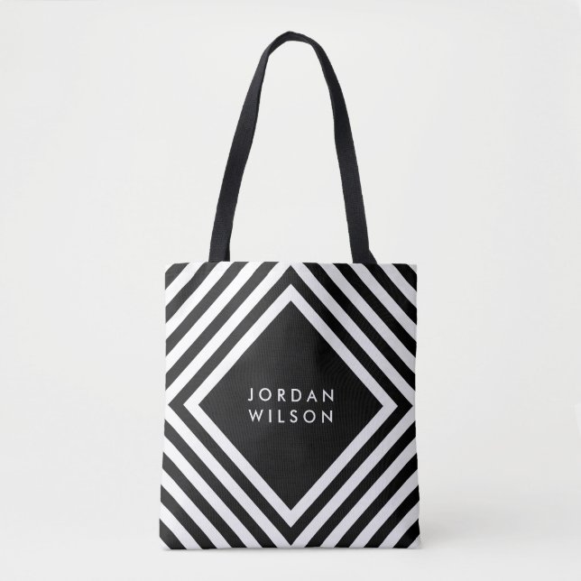 Minimalistisches Schwarz mit geometrischen Linien  (Vorderseite)