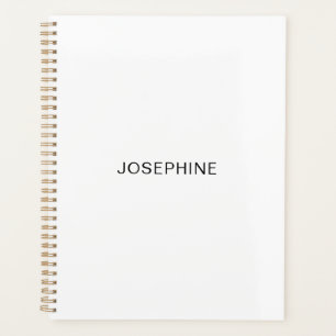 Minimalistisches Schwarz, modern, personalisiert Planer