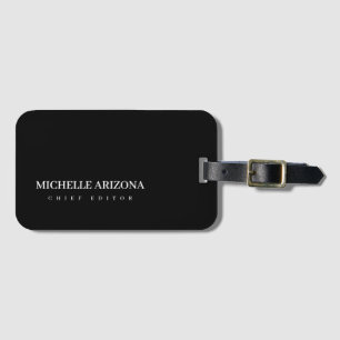 Minimalistisches Schwarz Professionell Modern Gepäckanhänger