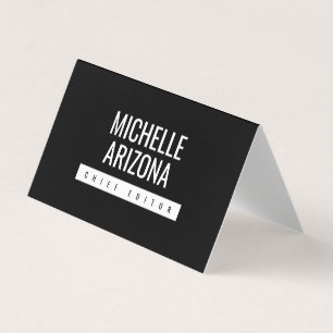 Minimalistisches Schwarz Professionell Modern Visitenkarten