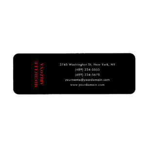 Minimalistisches Schwarz Rot & Weiß Professionell