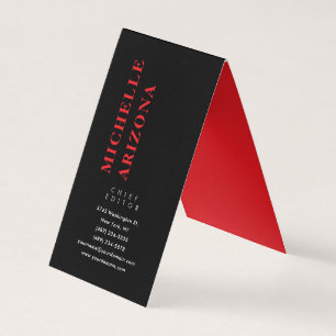 Minimalistisches Schwarz Rot & Weiß Professionell  Visitenkarten
