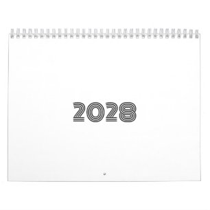 Minimalistisches Schwarz und Weiß Kalender