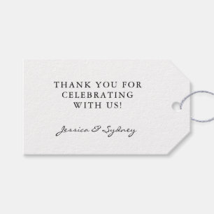 Minimalistisches Schwarz und Weiß Script Custom Vi Geschenkanhänger