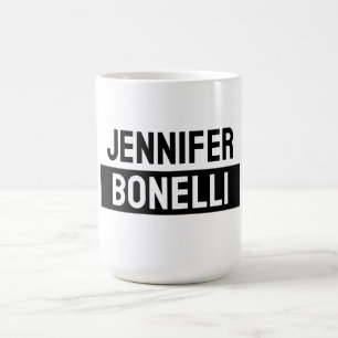 Minimalistisches Schwarz-Weiß-Einfach-Elegantes Mo Kaffeetasse