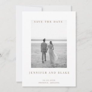 Minimalistisches Schwarz-Weiß-Foto QR-Code Save-th Save The Date