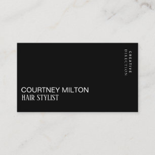 Minimalistisches Schwarz-Weiß-Hair-Stylist-Geschäf Visitenkarte