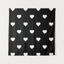Minimalistisches Schwarz-Weiß-Herzmuster