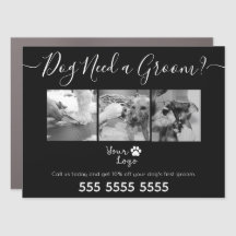 Minimalistisches Schwarz-Weiß-Hunde-Logo