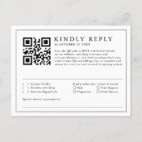 Minimalistisches Schwarz-Weiß-Leaf Moderner QR-Cod
