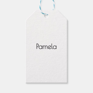 Minimalistisches Schwarz-Weiß-Modernes-Profi-Name Geschenkanhänger