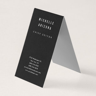 Minimalistisches Schwarz-Weiß-Modernes-Profibild Visitenkarten