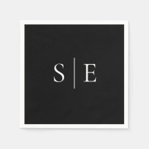 Minimalistisches Schwarz-Weiß-Monogramm