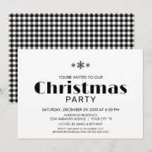 Minimalistisches Schwarz-Weiß-Party