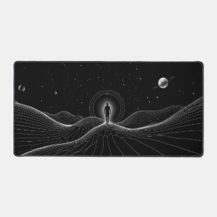 Minimalistisches Schwarz-Weiß-Portal Schreibtischunterlage