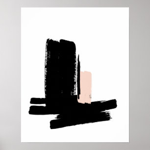 Minimalistisches Schwarz-Weiß-Poster Poster