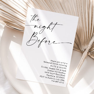 Minimalistisches Schwarz-Weiß-Probe Einladung