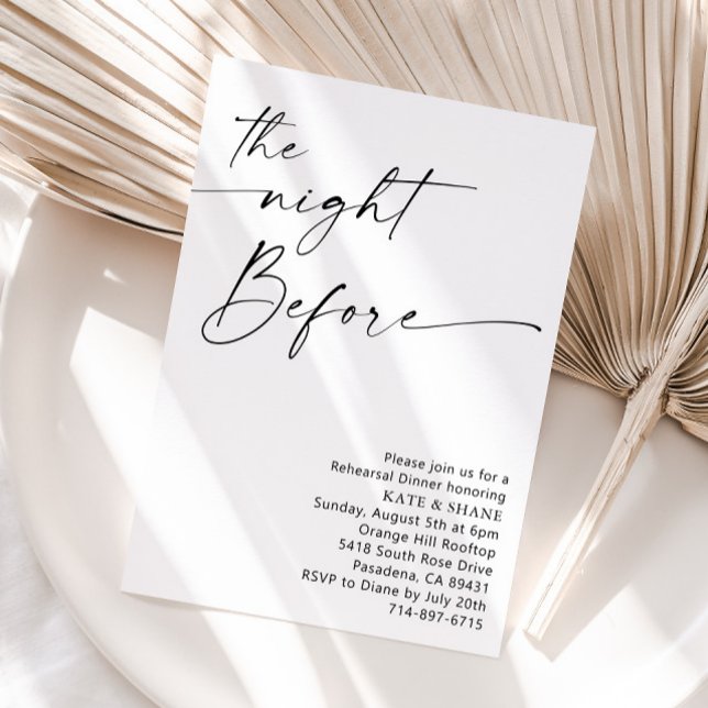 Minimalistisches Schwarz-Weiß-Probe Einladung (Von Creator hochgeladen)