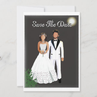 Minimalistisches Schwarz-Weiß-Save the Date Save The Date