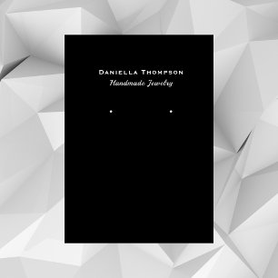 Minimalistisches Schwarz-Weiß-Schmuckstück Visitenkarte