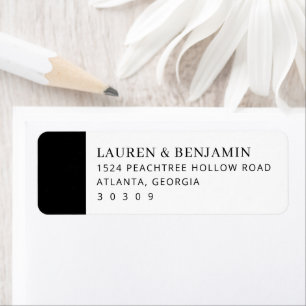 Minimalistisches Schwarz-Weiß-Typografisches Adres