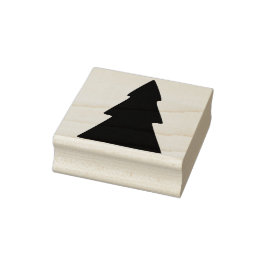 Minimalistisches Schwarz & Weiß Weihnachtsbaummust Gummistempel