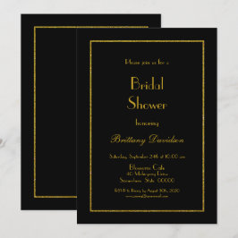 Minimalistisches Schwarzes Brautparty Einladung