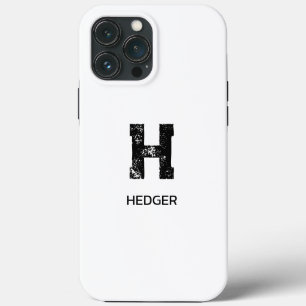 MINIMALISTISCHES SCHWARZES EIN-BUCHSTABEN-MONOGRAM Case-Mate iPhone HÜLLE