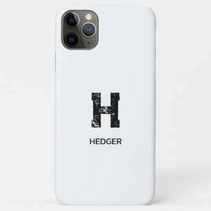 MINIMALISTISCHES SCHWARZES EIN-BUCHSTABEN-MONOGRAM Case-Mate iPhone HÜLLE