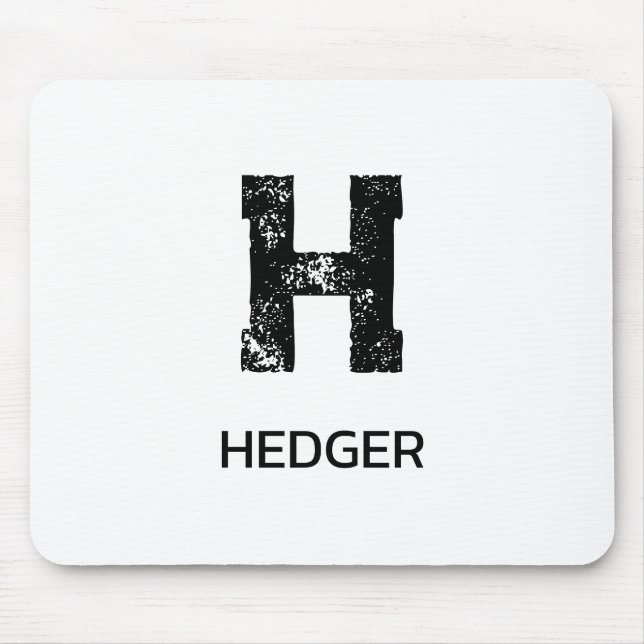 MINIMALISTISCHES SCHWARZES EIN-BUCHSTABEN-MONOGRAM MOUSEPAD (Vorne)