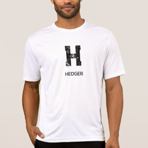 MINIMALISTISCHES SCHWARZES EIN-BUCHSTABEN-MONOGRAM T-Shirt
