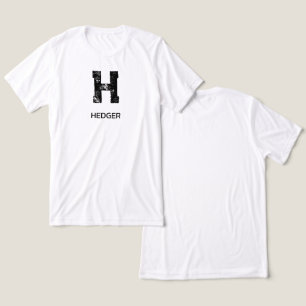 MINIMALISTISCHES SCHWARZES EIN-BUCHSTABEN-MONOGRAM Tri-Blend SHIRT