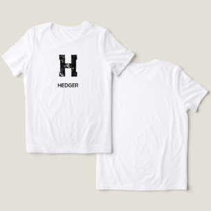 MINIMALISTISCHES SCHWARZES EIN-BUCHSTABEN-MONOGRAM Tri-Blend SHIRT