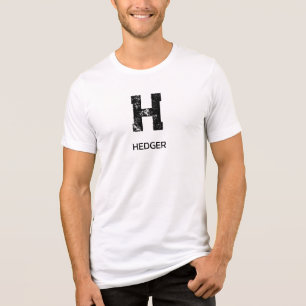 MINIMALISTISCHES SCHWARZES EIN-BUCHSTABEN-MONOGRAM Tri-Blend SHIRT