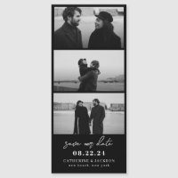 Minimalistisches Schwarzes Foto Strip Hochzeitssac