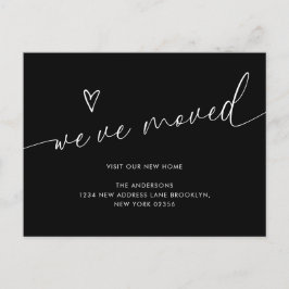 Minimalistisches Schwarzes Herz Skript Wir haben u Postkarte